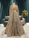 Embroidered Lehenga with Full-Sleeve Blouse & Net Dupatta