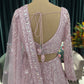 Rose Quartz Lehenga With Handcrafted Mirror Embroidery