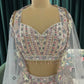Baby-Pink Colour Lehenga with Knotting & Sequins Work