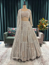 Grand Peach Colour Lehenga with Pearl & Sequins Work