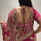 Rani Pink Heavy Embroidered Saree with Zari & Sequin Work