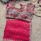 Designer Saree with Heavy Pearl, Mirror & Stone Work Readymade Blouse