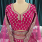Bridal Rani Pink Zari Embroidered Lehenga with Elegant Dupatta