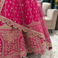Bridal Rani Pink Zari Embroidered Lehenga with Elegant Dupatta