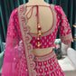 Bridal Rani Pink Zari Embroidered Lehenga with Elegant Dupatta