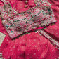 Designer Saree with Heavy Pearl, Mirror & Stone Work Readymade Blouse