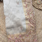 Designer Saree with Blush Pink Pearl & Sequin Embroidered Border