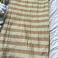 Beige Striped Saree with Pink Designer Blouse and Zari Work