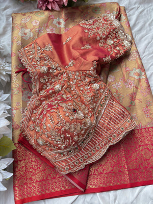 Grand Designer Sarees With Heavy Designer Blouse