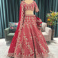 Grand Bridal Red Lehenga with Heavy Zari Work & Dupatta