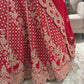 Grand Bridal Red Lehenga with Heavy Zari Work & Dupatta