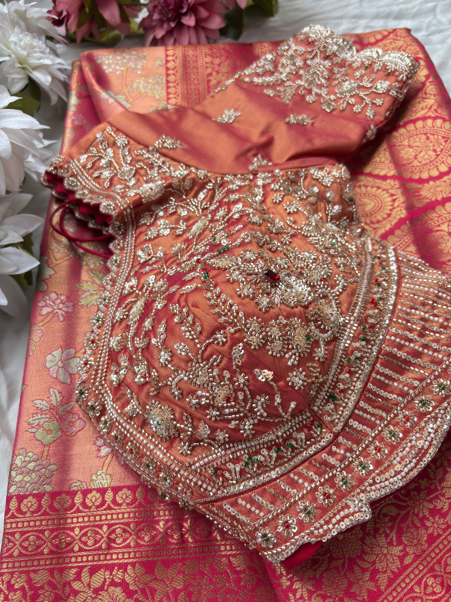 Kanchipuram Sarees With Grand Designer Blouse