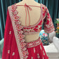Bridal Red Zari Embroidered Lehenga with Heritage Motif Design