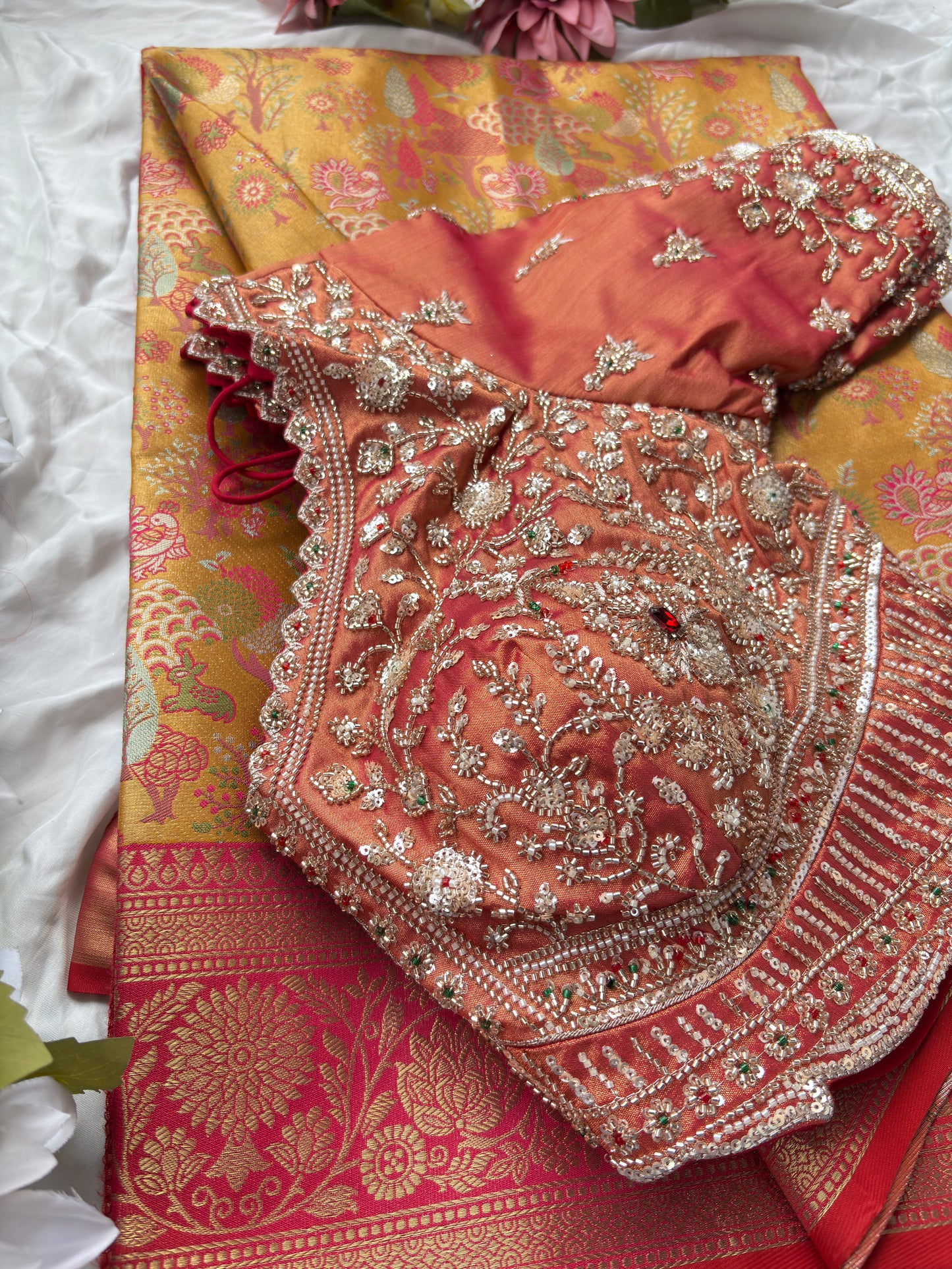 Grand Designer Saree with Heavy Embroidered Blouse