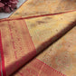 Golden Colour Designer Sarees With Heavy Designer Blouse