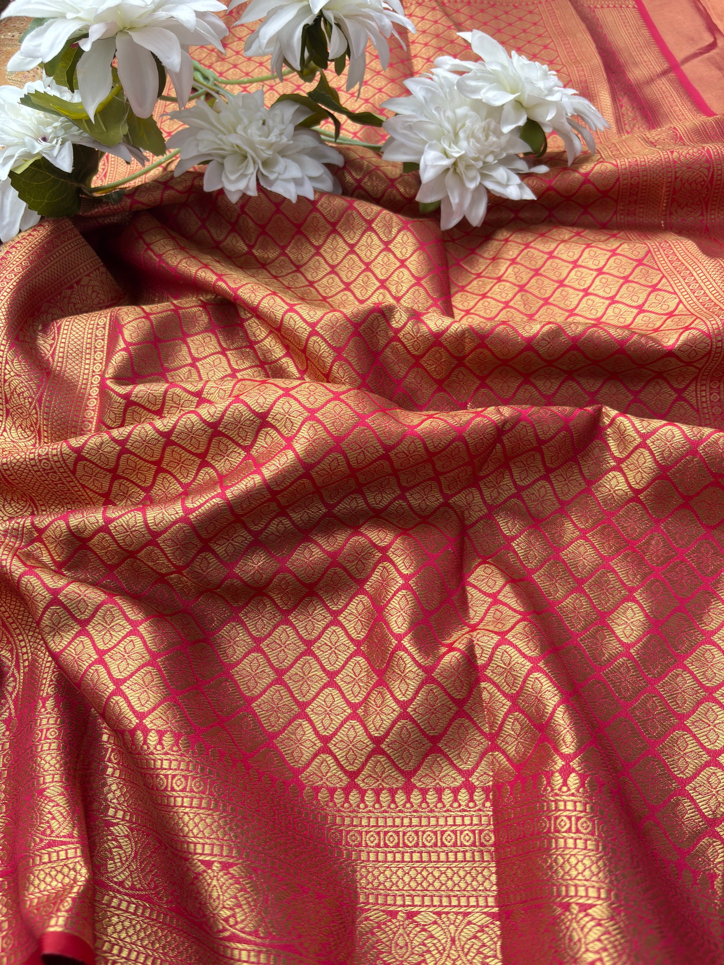 Golden Colour Designer Sarees With Heavy Designer Blouse