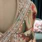 Pastel Floral Printed Saree with Embroidered Blouse