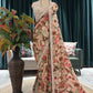 Pastel Floral Printed Saree with Embroidered Blouse