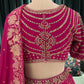 Rani Pink Embroidered Silk Lehenga Choli with Dupatta