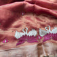 Rajhansani Peach Designer Saree with Lotus Embroidery Golden Border