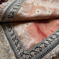 Peach Ashva Maharani Embroidered Saree with Black & Gold Border