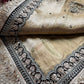 Golden Ashva Maharani Embroidered Saree with Black & Gold Border