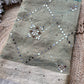 Sage Green Sisa Maharani Saree with Embroidery & Silver Border