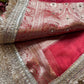 Red Baraat Ghar Hand Embroidered Saree with Horse & Carriage Motifs