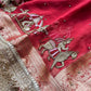 Red Baraat Ghar Hand Embroidered Saree with Horse & Carriage Motifs
