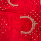 Peach Pink Kanchipuram Silk Saree with Heavy Embroidered Stone Work Border