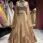 Golden Designer Lehenga Choli with Heavy Embroidered Blouse & Dupatta