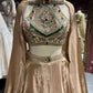 Golden Designer Lehenga Choli with Heavy Embroidered Blouse & Dupatta
