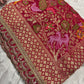 Majestic Red Bridal Saree with Golden Embroidery
