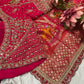 Majestic Red Bridal Saree with Golden Embroidery