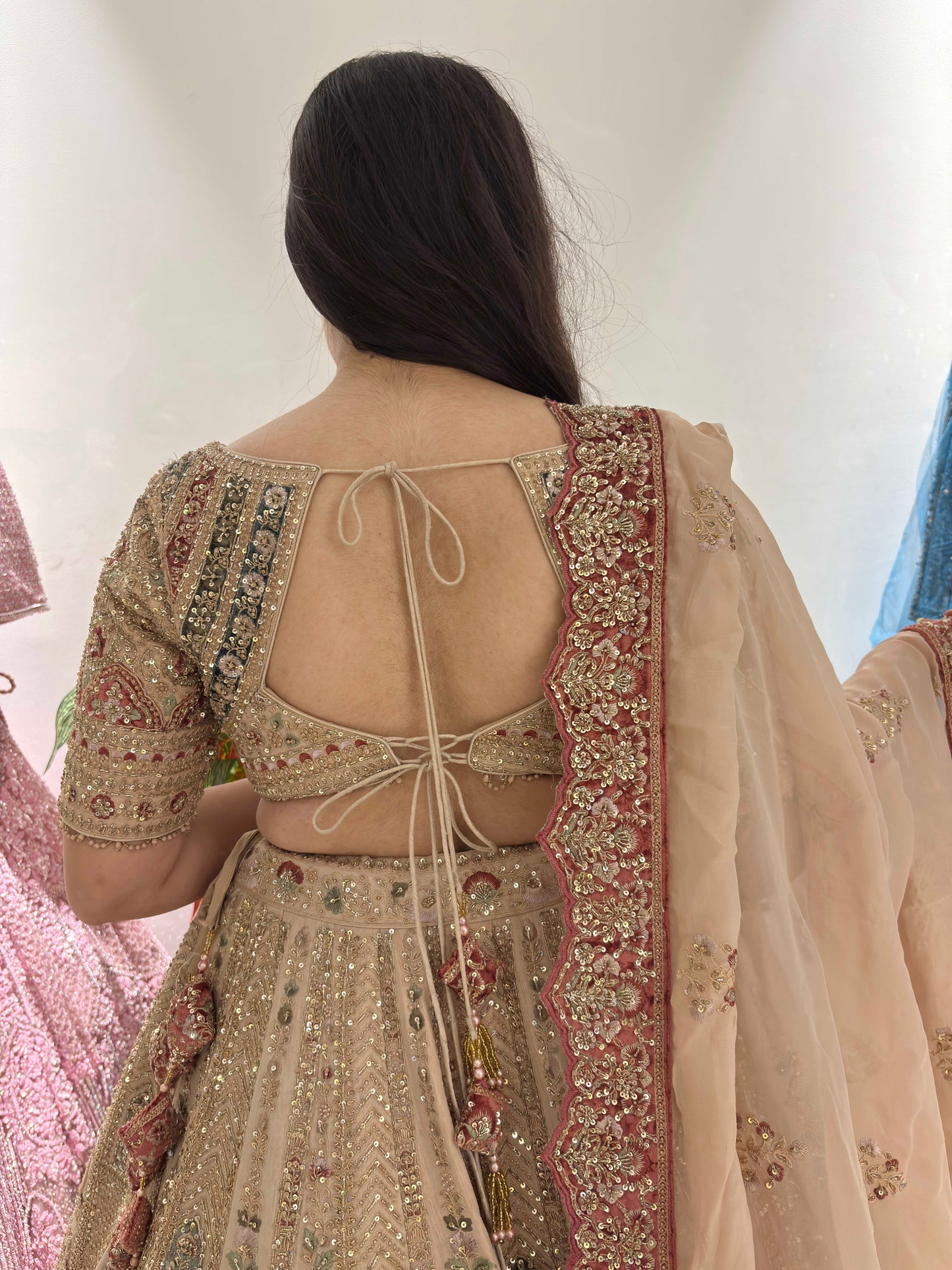 Embroidered Bridal Lehenga with Exquisite Handcrafted Detailing