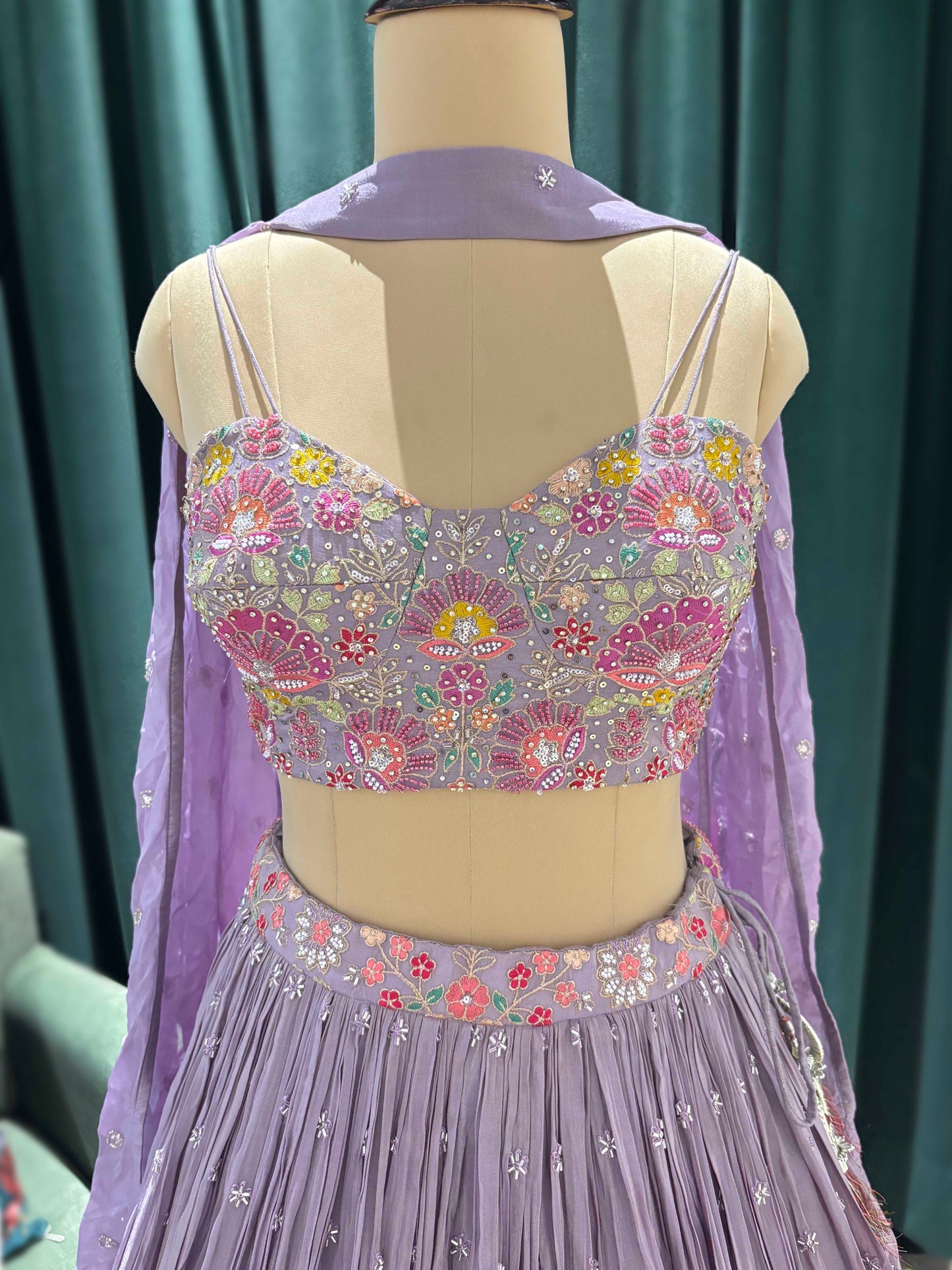 Elegant Lehenga with Cutdana Thread & Sequins Work