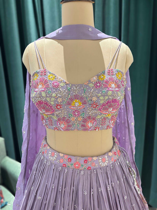 Elegant Lehenga with Cutdana Thread & Sequins Work
