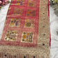 Opulent Rani Saree with Geometric Gold Motifs