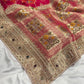 Opulent Rani Saree with Geometric Gold Motifs