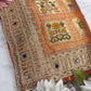 Grand Radiant Orange Saree with Gemstone Border