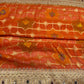 Grand Radiant Orange Saree with Gemstone Border