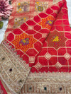 Grand Red Saree with Elephant Motifs & Gold Border