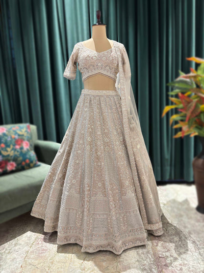 Detailed Embellished Occasion Lehenga with Sequins Work