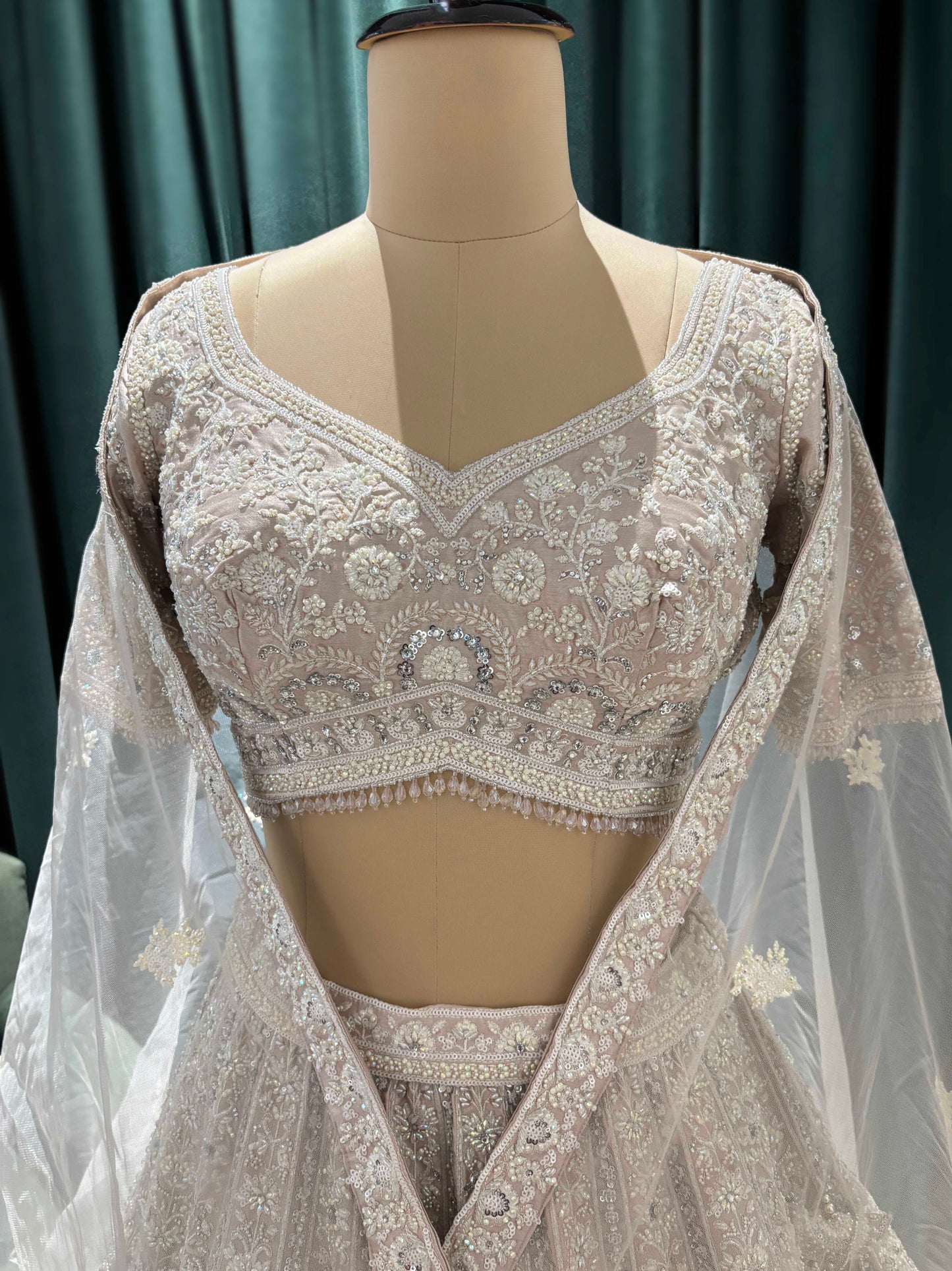 Detailed Embellished Occasion Lehenga with Sequins Work