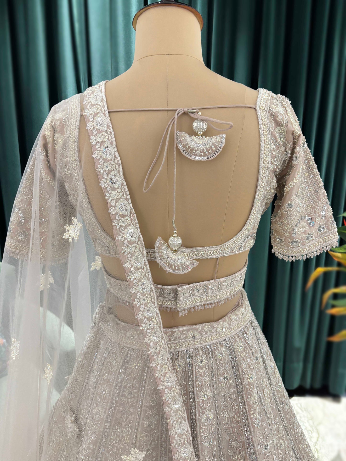 Detailed Embellished Occasion Lehenga with Sequins Work