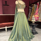 Emerald Green Lehenga with Gemstone Embellished Blouse