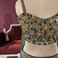 Emerald Green Lehenga with Gemstone Embellished Blouse