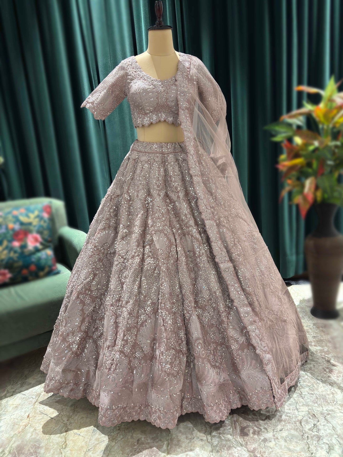 Elegantly Embroidered Traditional Lehenga Set