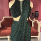 Designer Emerald Green Drape Saree With Designer Blouse