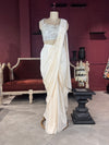 Grand Designer Drape Saree with Pearl Embellished Blouse